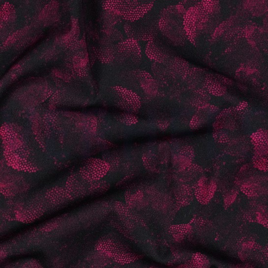 VISCOSE ROSELLA STRETCH DIGITAL FLOWERS FUCHSIA #7