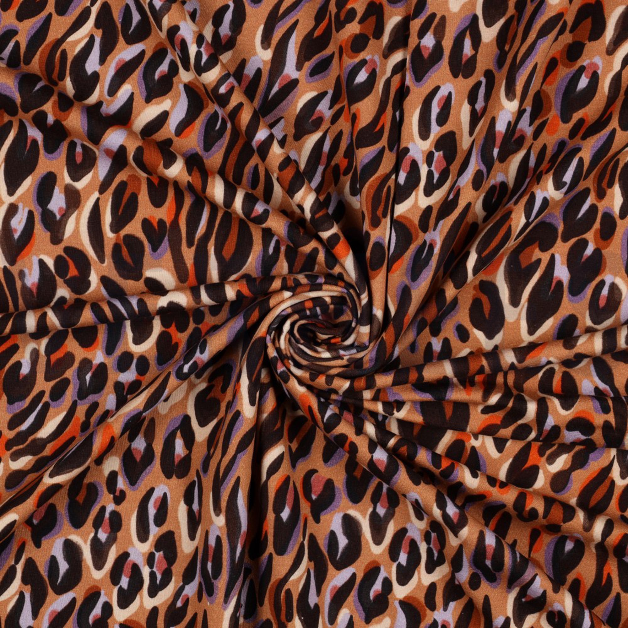FRENCH TERRY DIGITAL ANIMAL SKIN CINNAMON (high resolution) #2