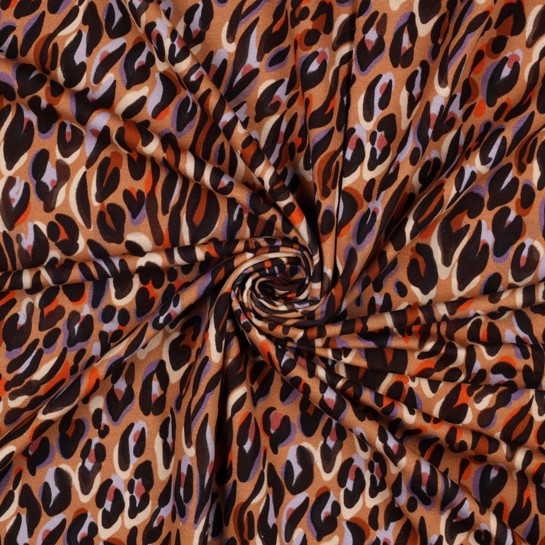 FRENCH TERRY DIGITAL ANIMAL SKIN CINNAMON #7