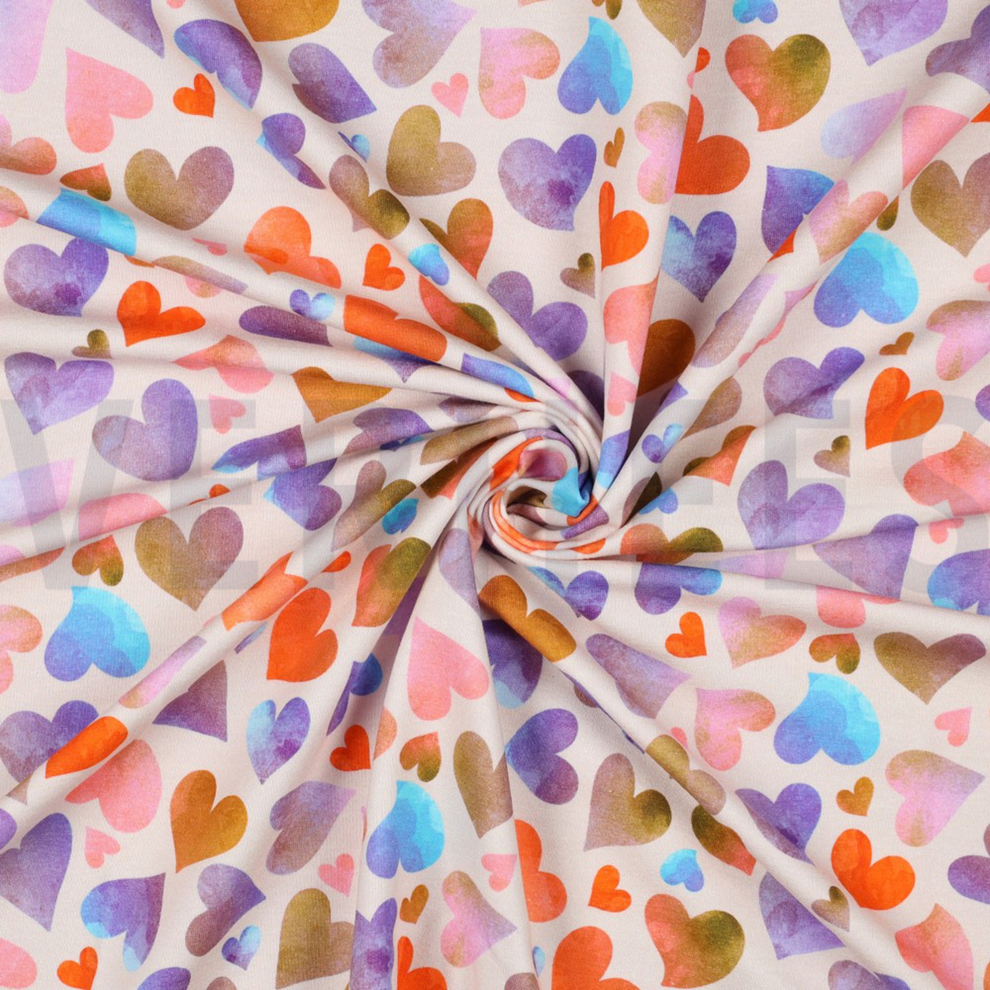 FRENCH TERRY DIGITAL HEARTS ECRU (high resolution) #2