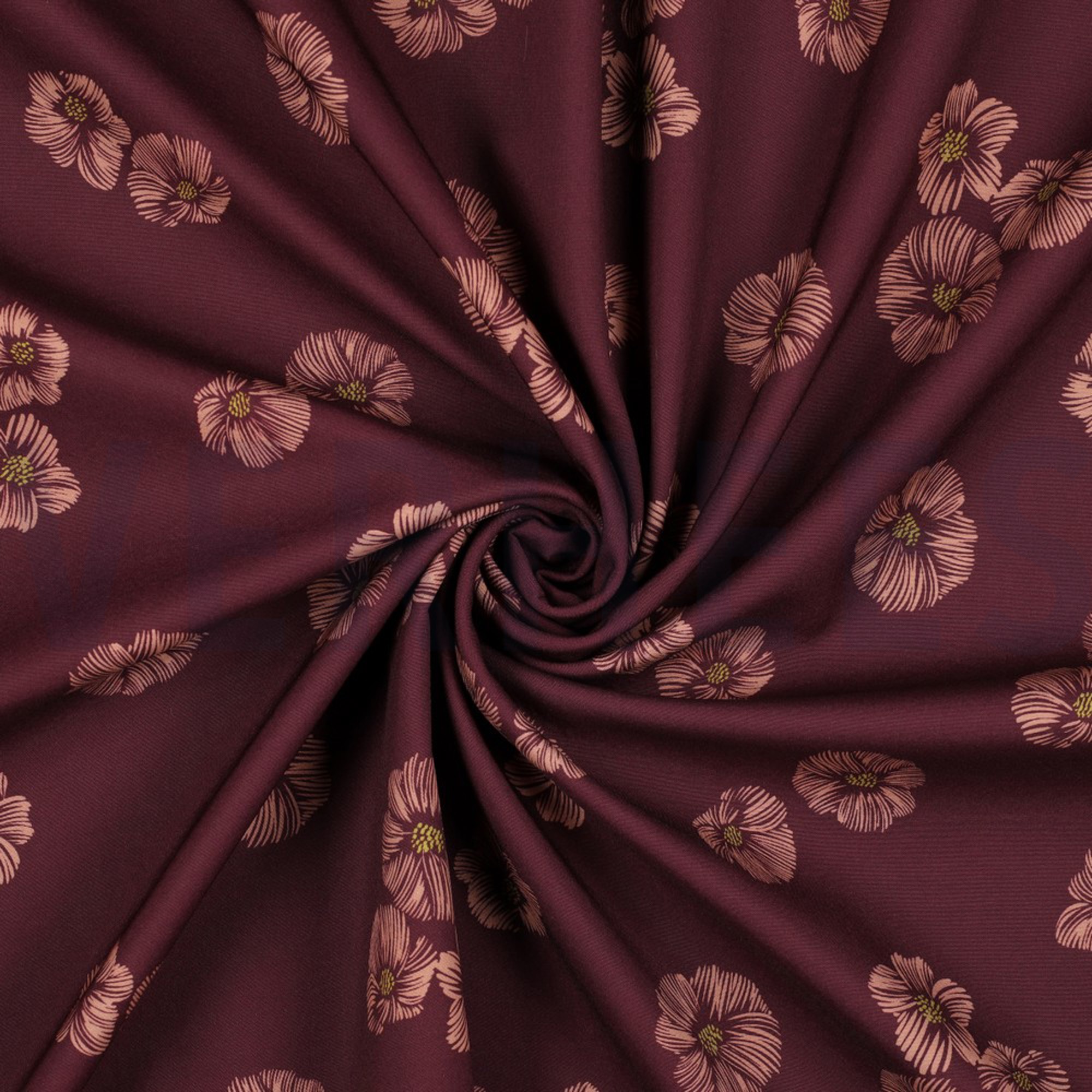 SOFTSHELL DIGITAL FLOWERS AUBERGINE (high resolution) #2