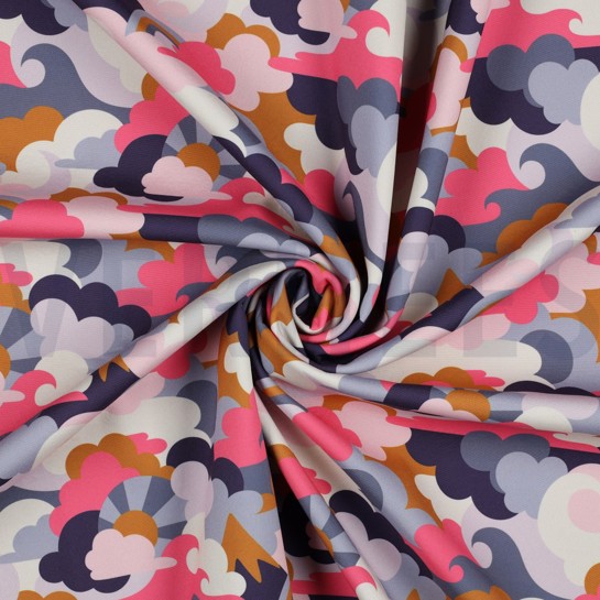 SOFTSHELL DIGITAAL WOLKEN LICHT LILA #7