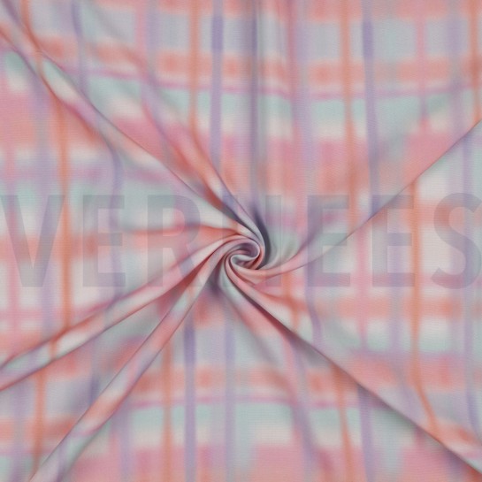 VISCOSE RADIANCE DIGITAL CHECKS PEACH #7