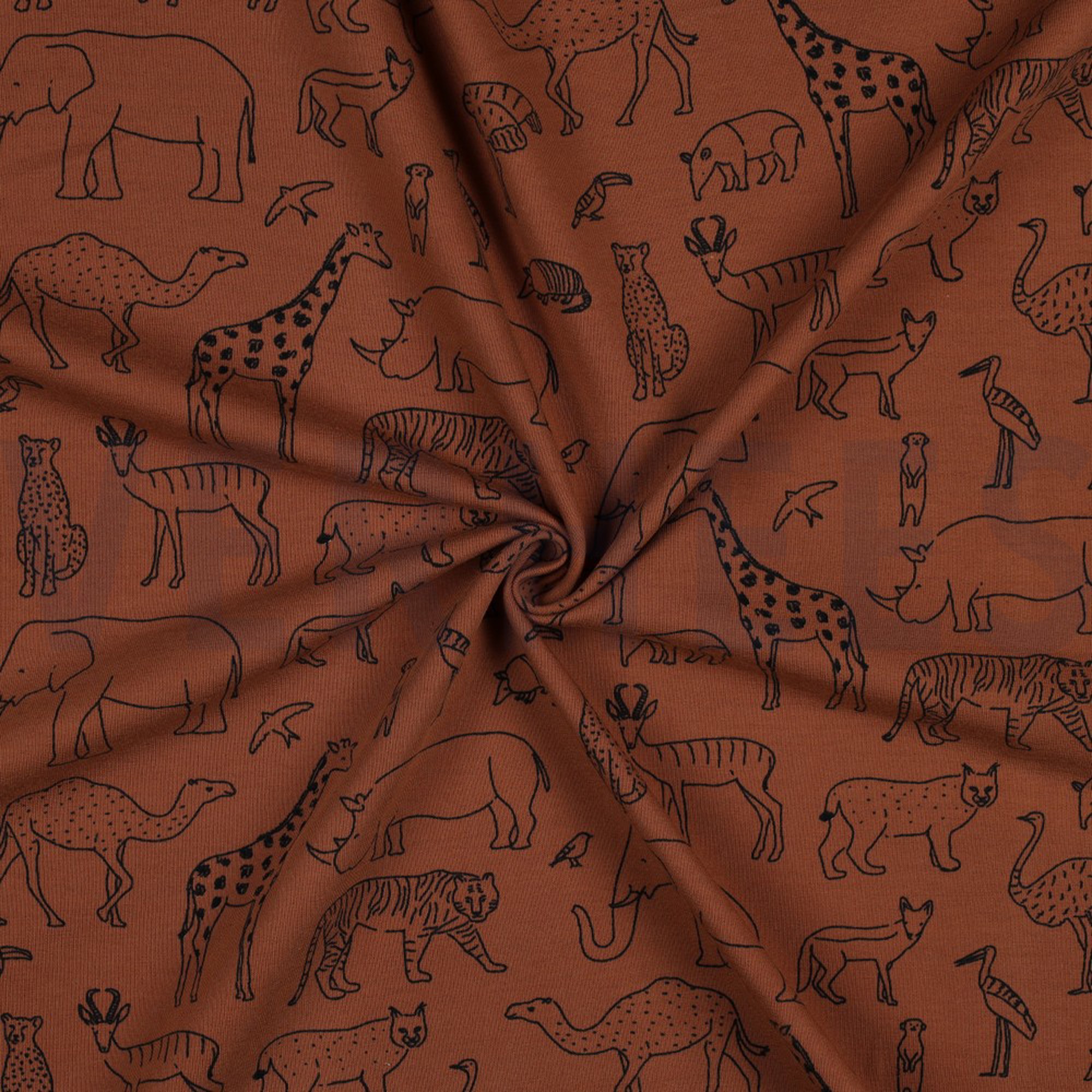 FRENCH TERRY SAFARI ANIMALS ALMOND (high resolution) #2