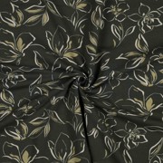 FRENCH TERRY FLOWERS DARK JADE (thumbnail) #2