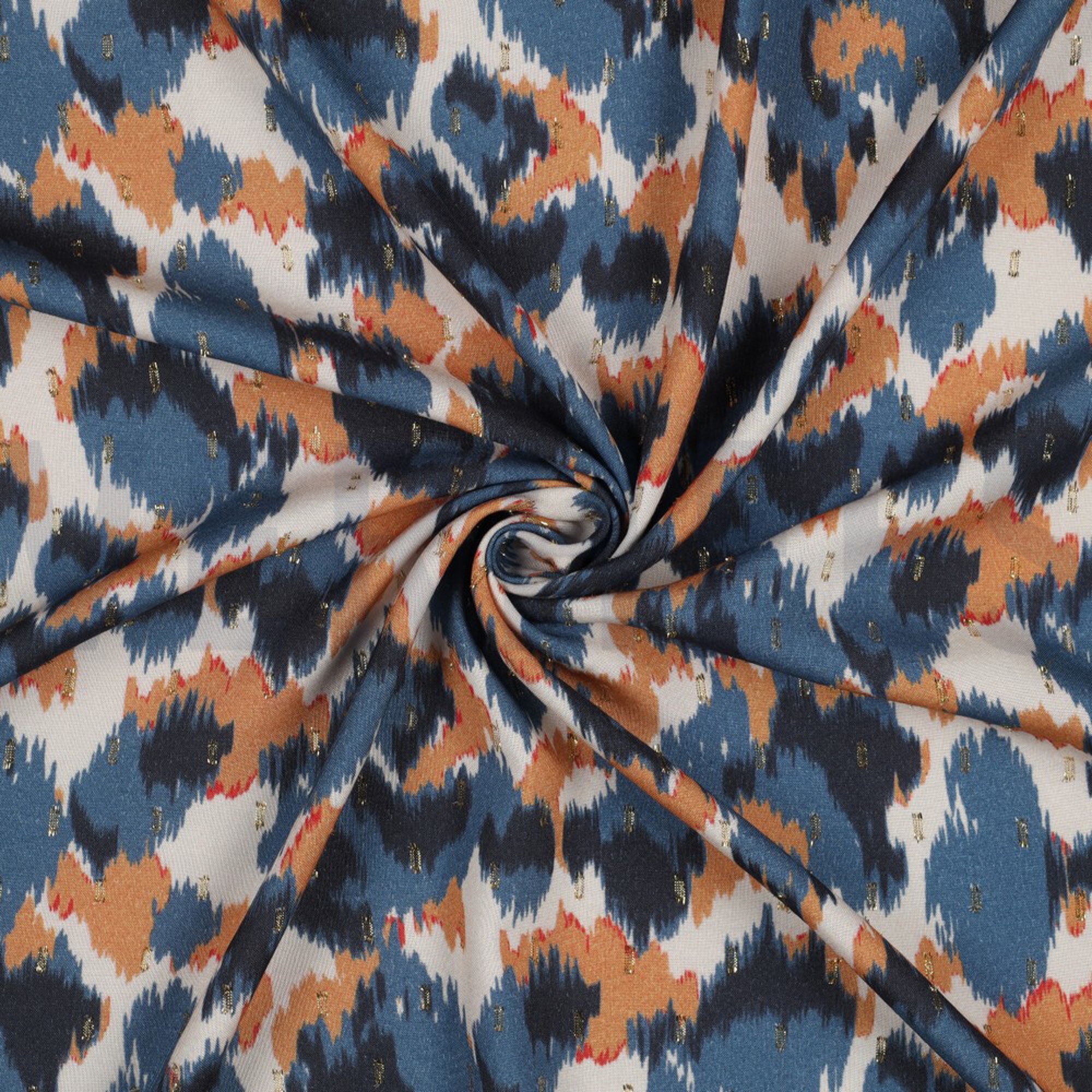VISCOSE LUREX ANIMAL SKIN ECRU / NAVY (high resolution) #2