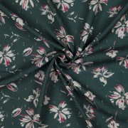 VISCOSE LUREX FLOWERS DARK EMERALD (thumbnail) #2