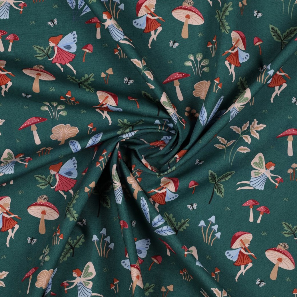 FINE POPLIN FAIRYTALE EMERALD #2