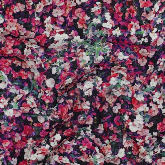 VISCOSE LUREX DIGITAL FLOWERS FUCHSIA #7