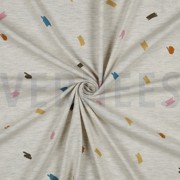 JERSEY MELANGE GLITTER SCRIBBLES ECRU (thumbnail) #2