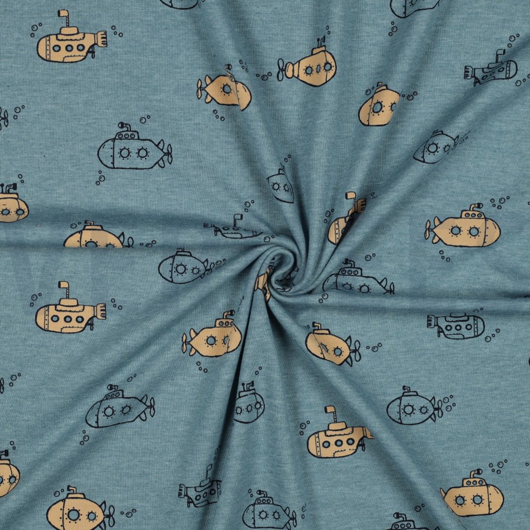 JERSEY MELANGE SUBMARINE SMOKE BLUE #2