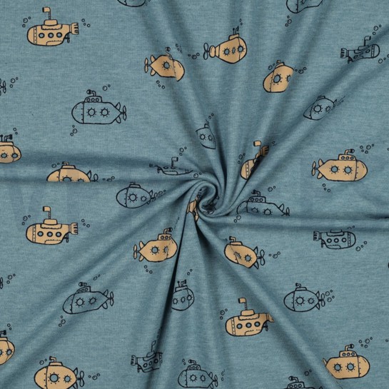 JERSEY MELANGE U-BOOT RAUCHBLAU #7