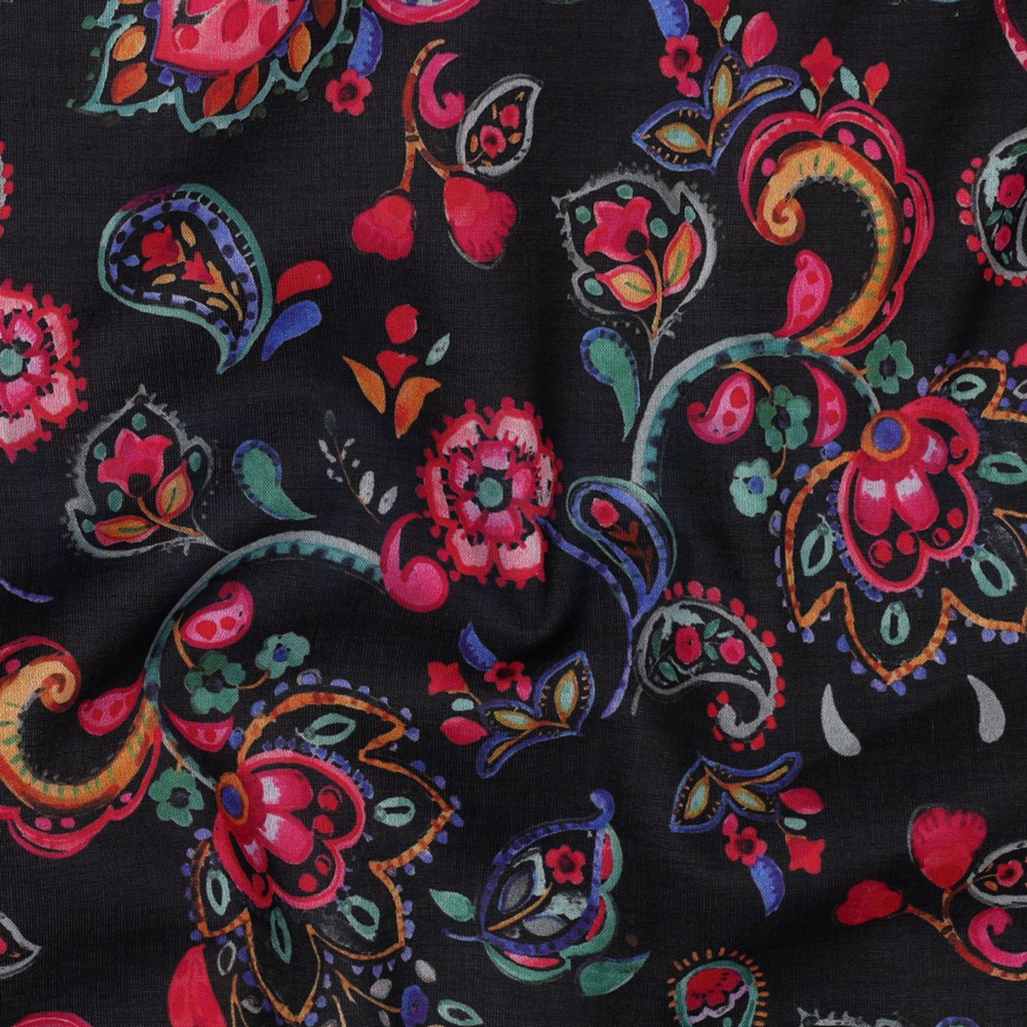 COTTON VOILE DIGITAL FLOWERS BLACK (high resolution) #2