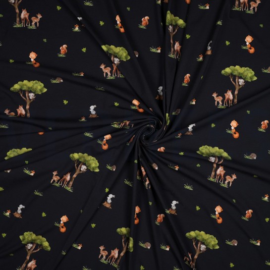 JERSEY DIGITAL ANIMAUX DE LA FORÊT BLEU MARINE #7