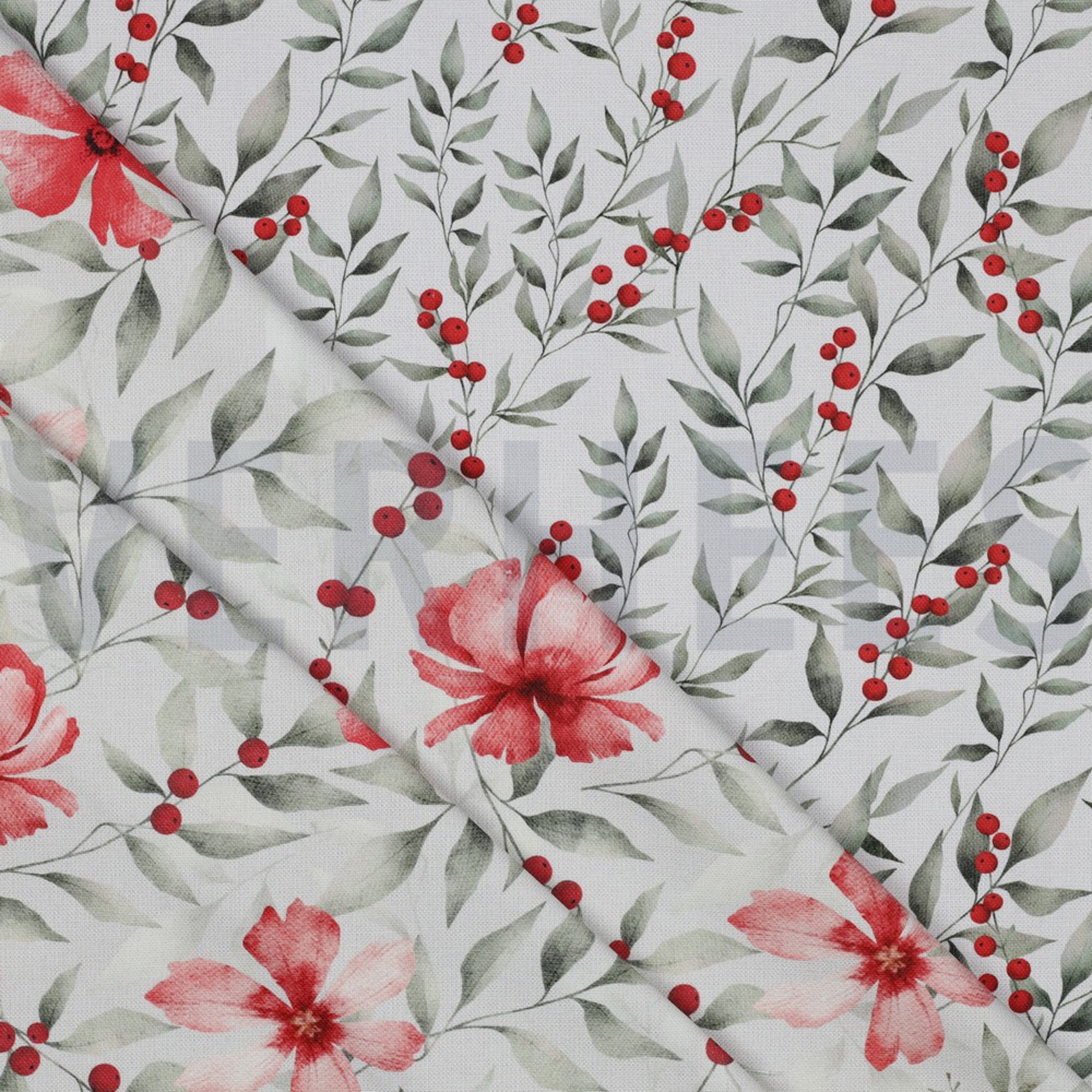 CANVAS DIGITAL WINTER BERRIES LINEN LOOK (high resolution) #2