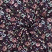 POPLIN DIGITAL FLOWERS DARK PURPLE (thumbnail) #2
