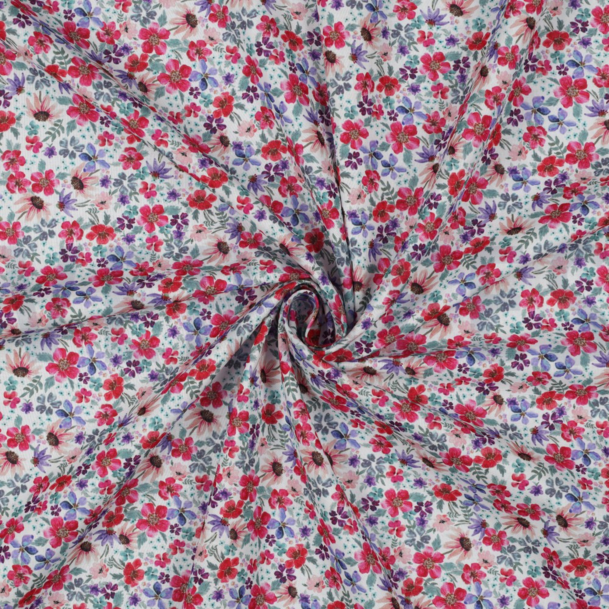 POPLIN DIGITAL SMALL FLOWERS WHITE (high resolution) #2