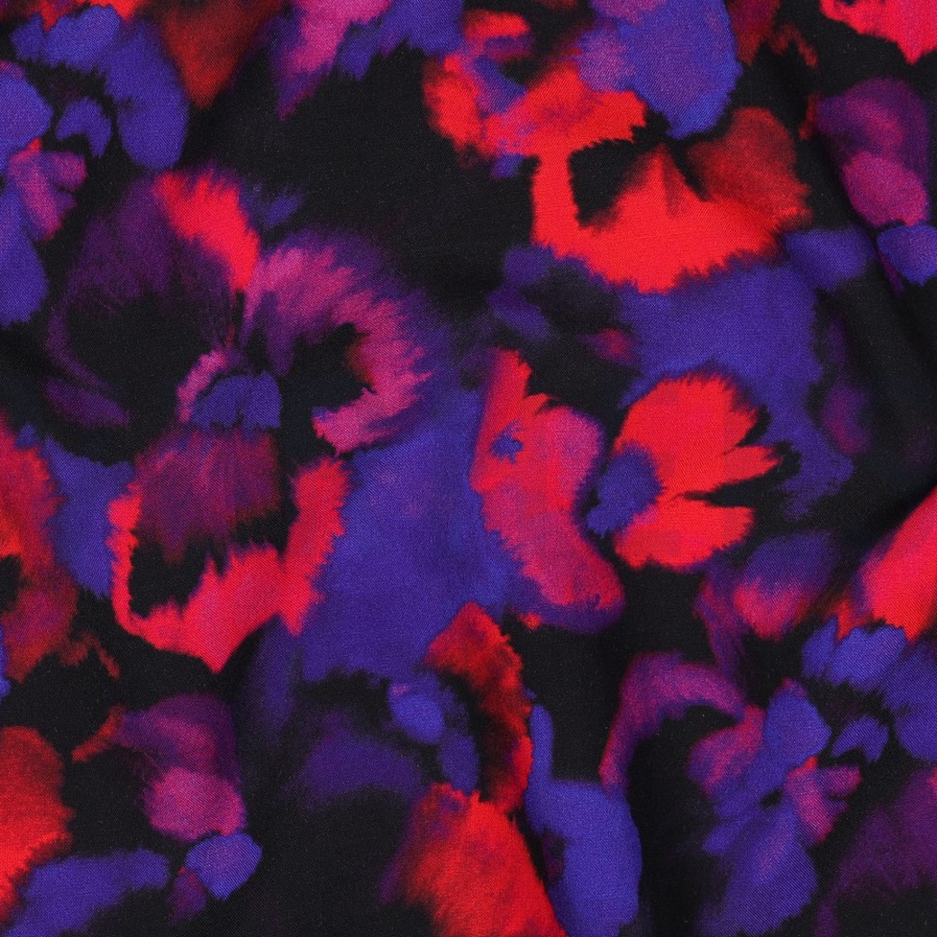 LENZING™ ECOVERO™ DIGITAL FLOWERS PURPLE #2