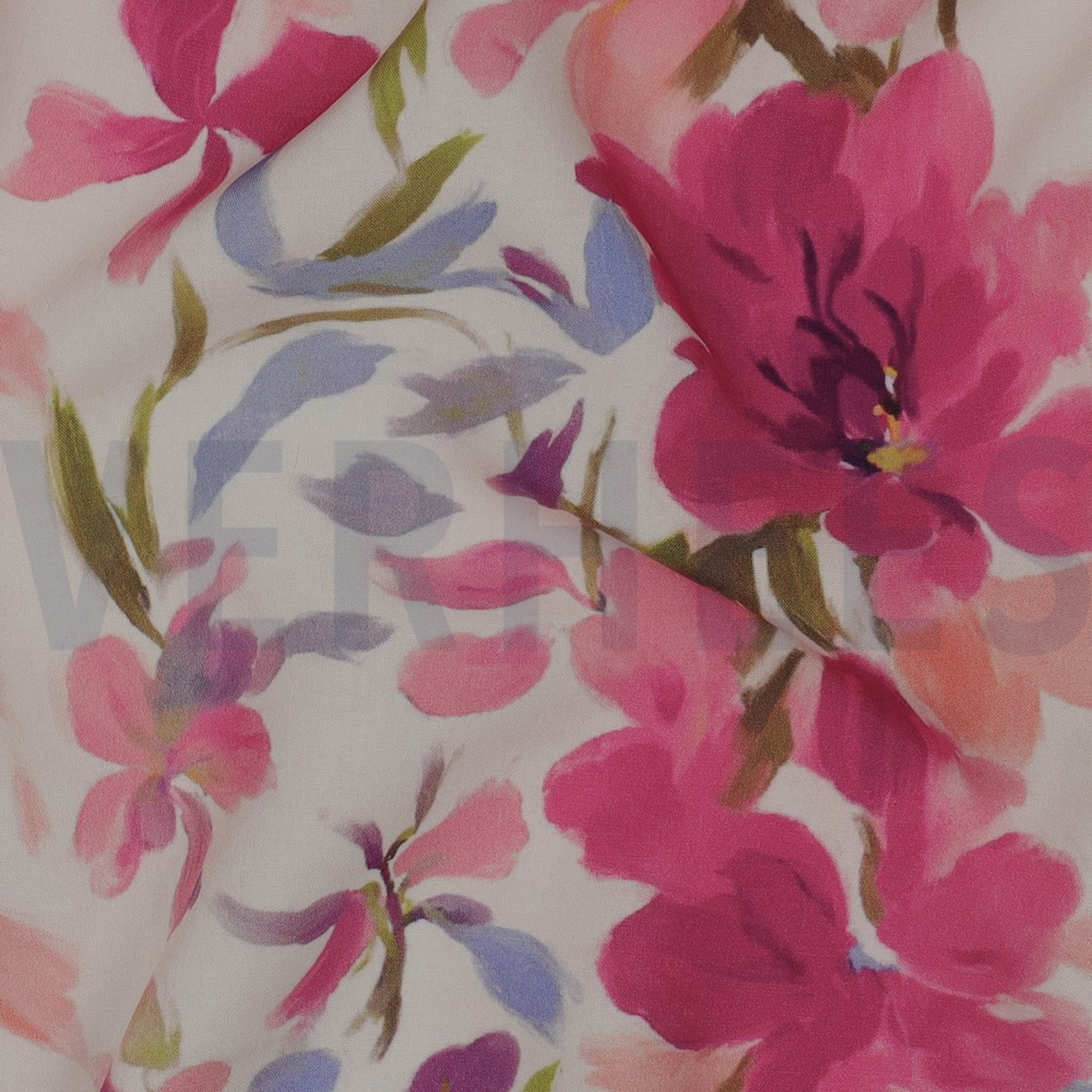 LENZING™ ECOVERO™ DIGITAL FLOWERS ECRU (high resolution) #2
