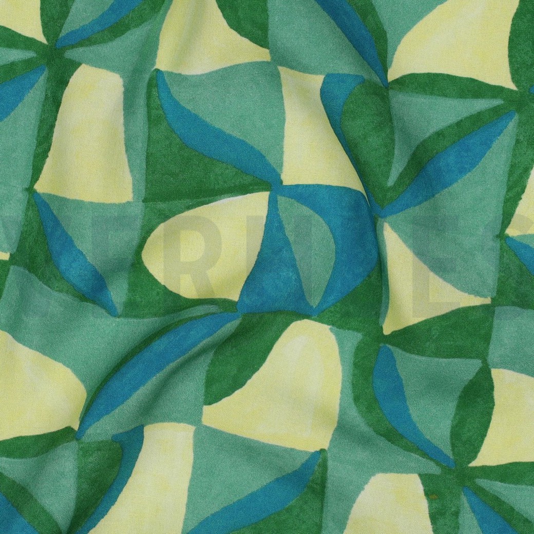 LENZING™ ECOVERO™ DIGITAL ABSTRACT GREEN #2