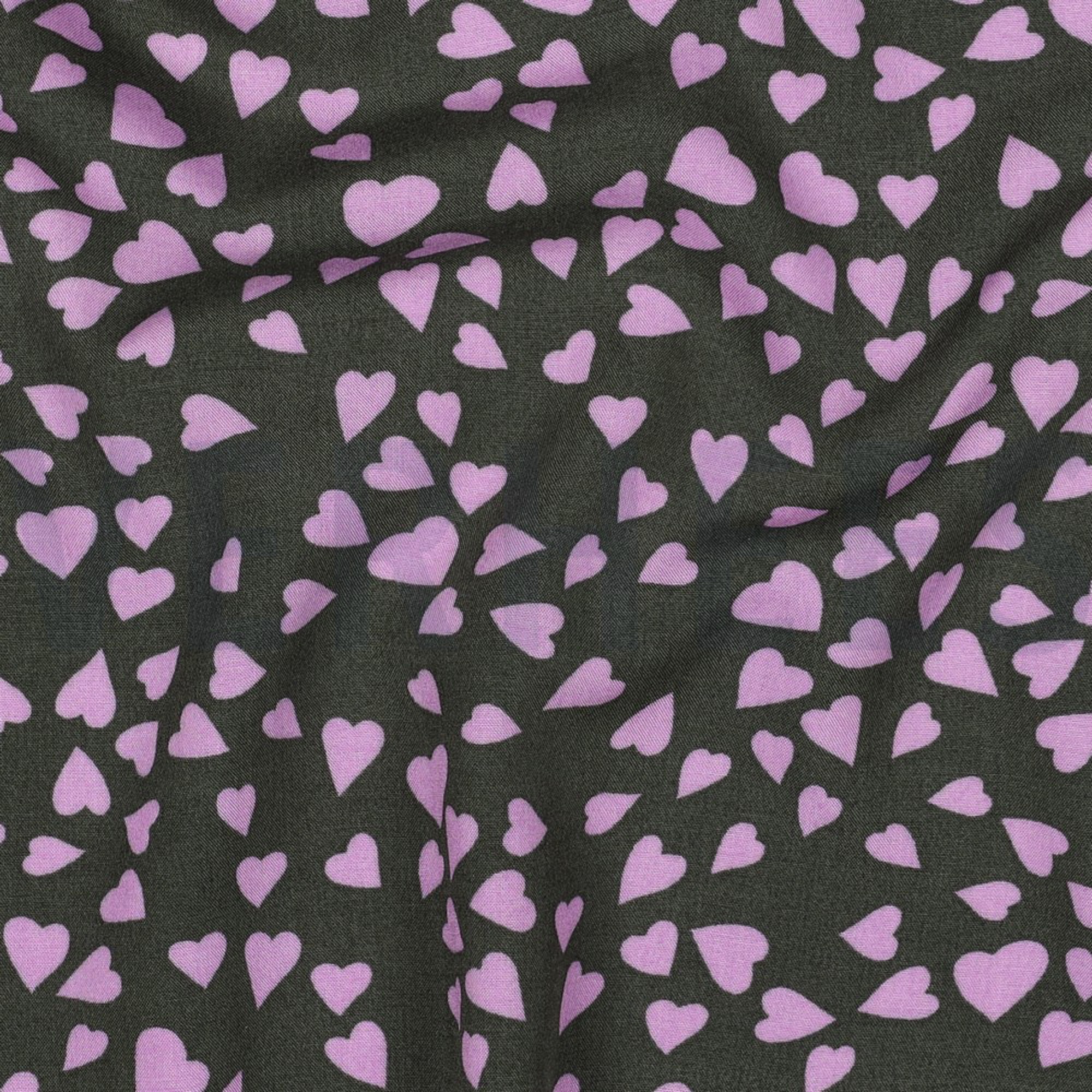 LENZING™ ECOVERO™ HEARTS ARMY GREEN (high resolution) #2