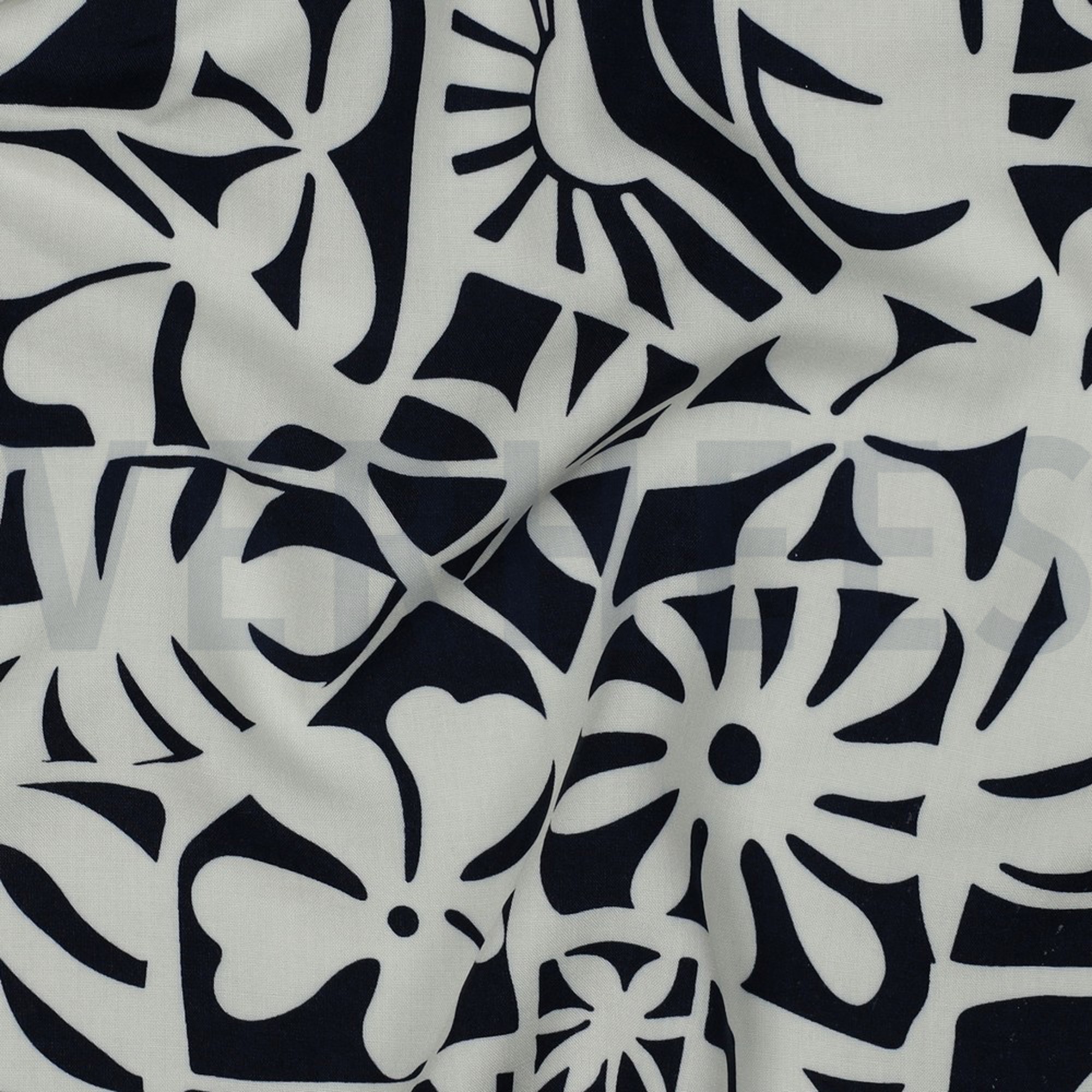 LENZING™ ECOVERO™ GEOMETRIC NAVY (high resolution) #2