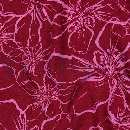 LENZING™ ECOVERO™ FLOWERS FUCHSIA #7