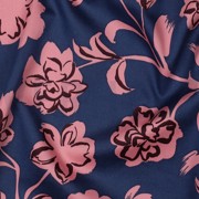 COTTON SATIN FLOWERS BLUE (thumbnail) #2