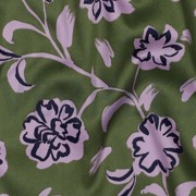 COTTON SATIN FLOWERS ARMY GREEN (thumbnail) #2