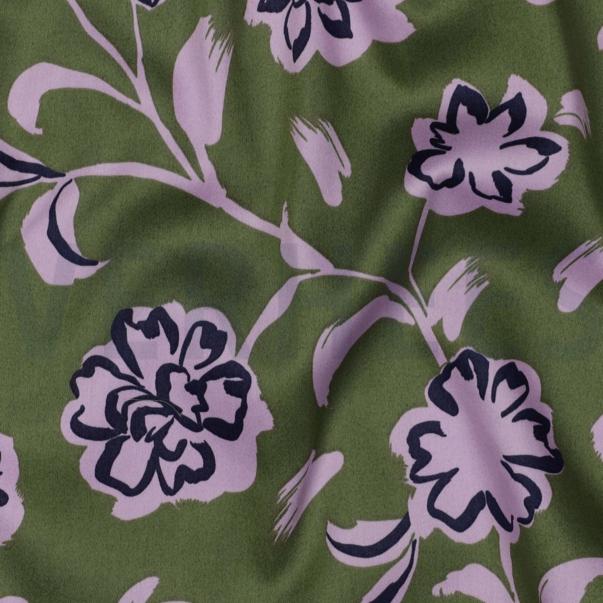 COTTON SATIN FLOWERS ARMY GREEN (high resolution) #2