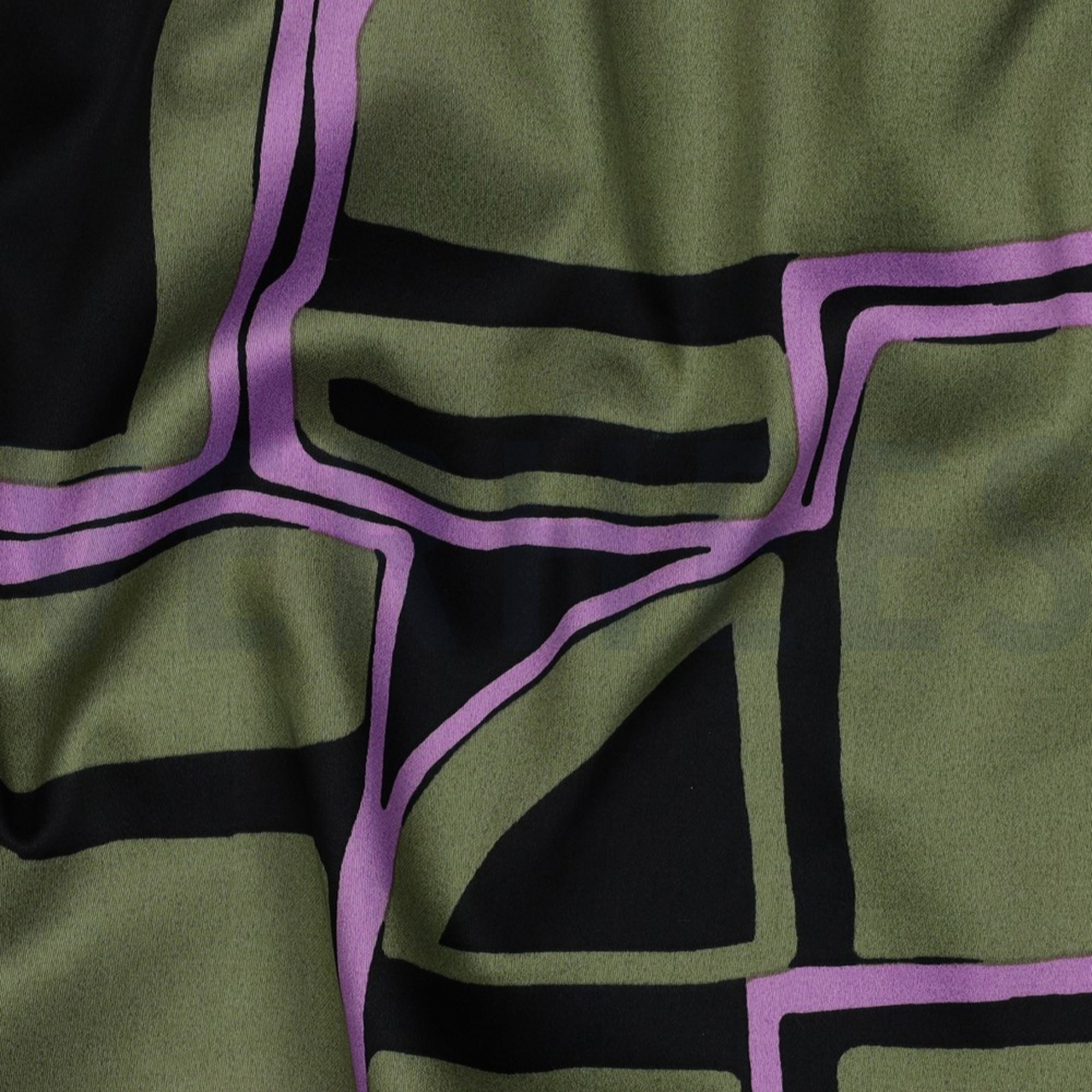 COTTON SATIN GEOMETRIC BLACK (high resolution) #2