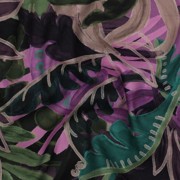 COTTON VISCOSE DIGITAL LEAVES PURPLE/ GREEN (thumbnail) #2