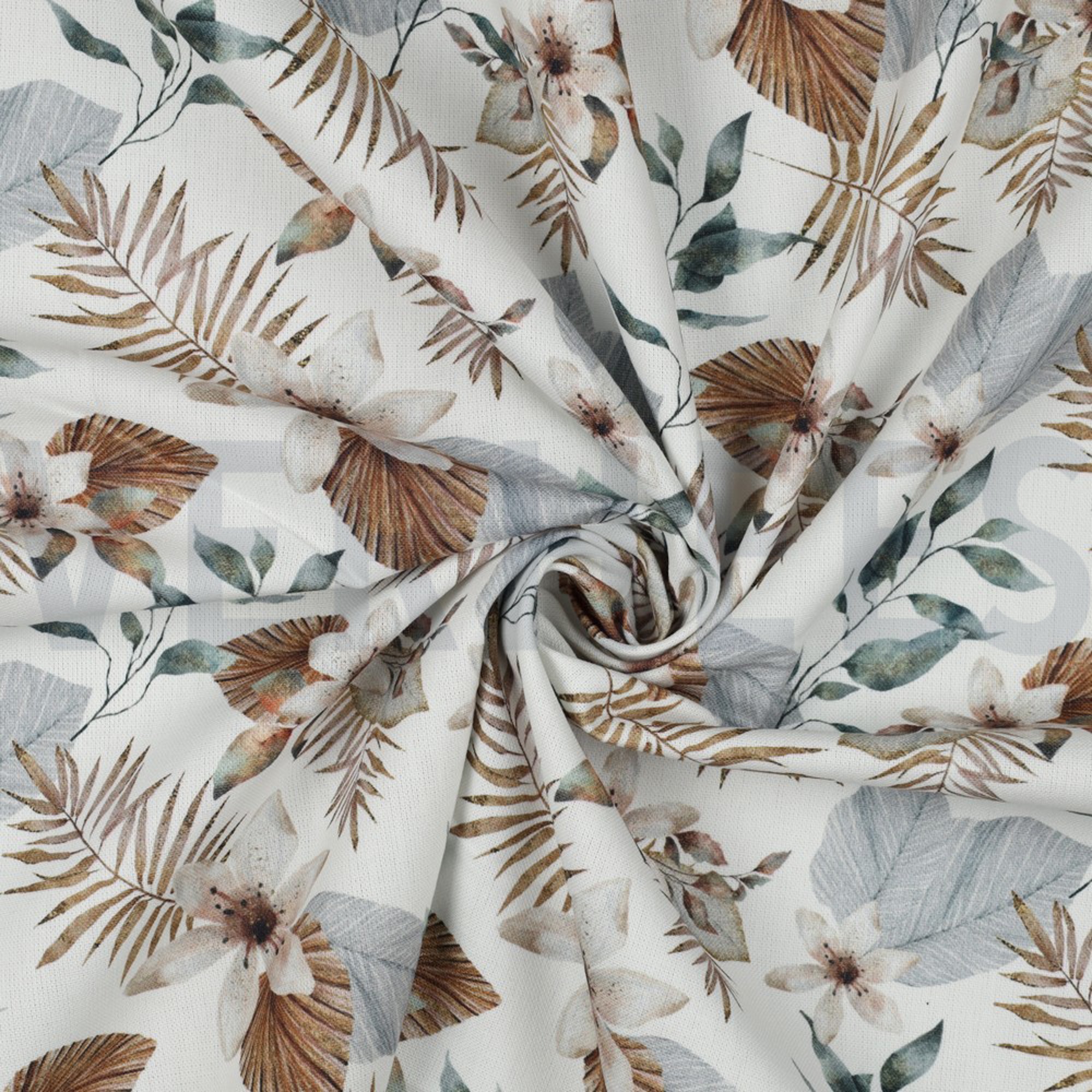 CANVAS DIGITAL LEAVES WHITE (high resolution) #2