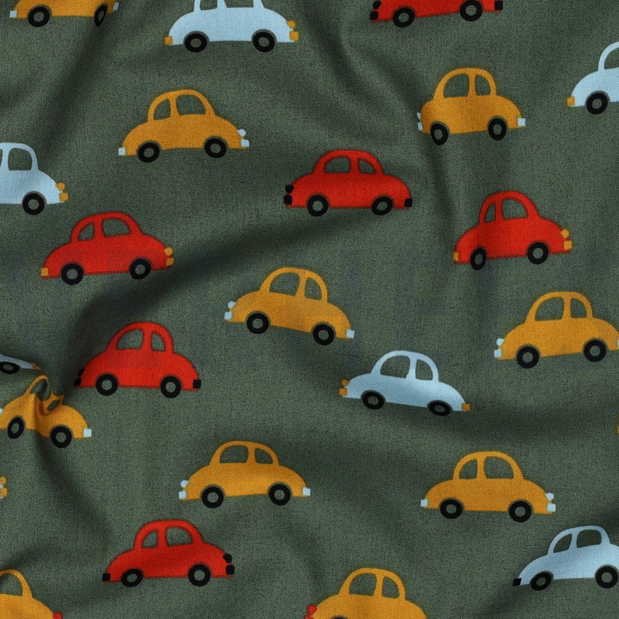 FINE POPLIN CARS ARMY GREEN (high resolution) #2