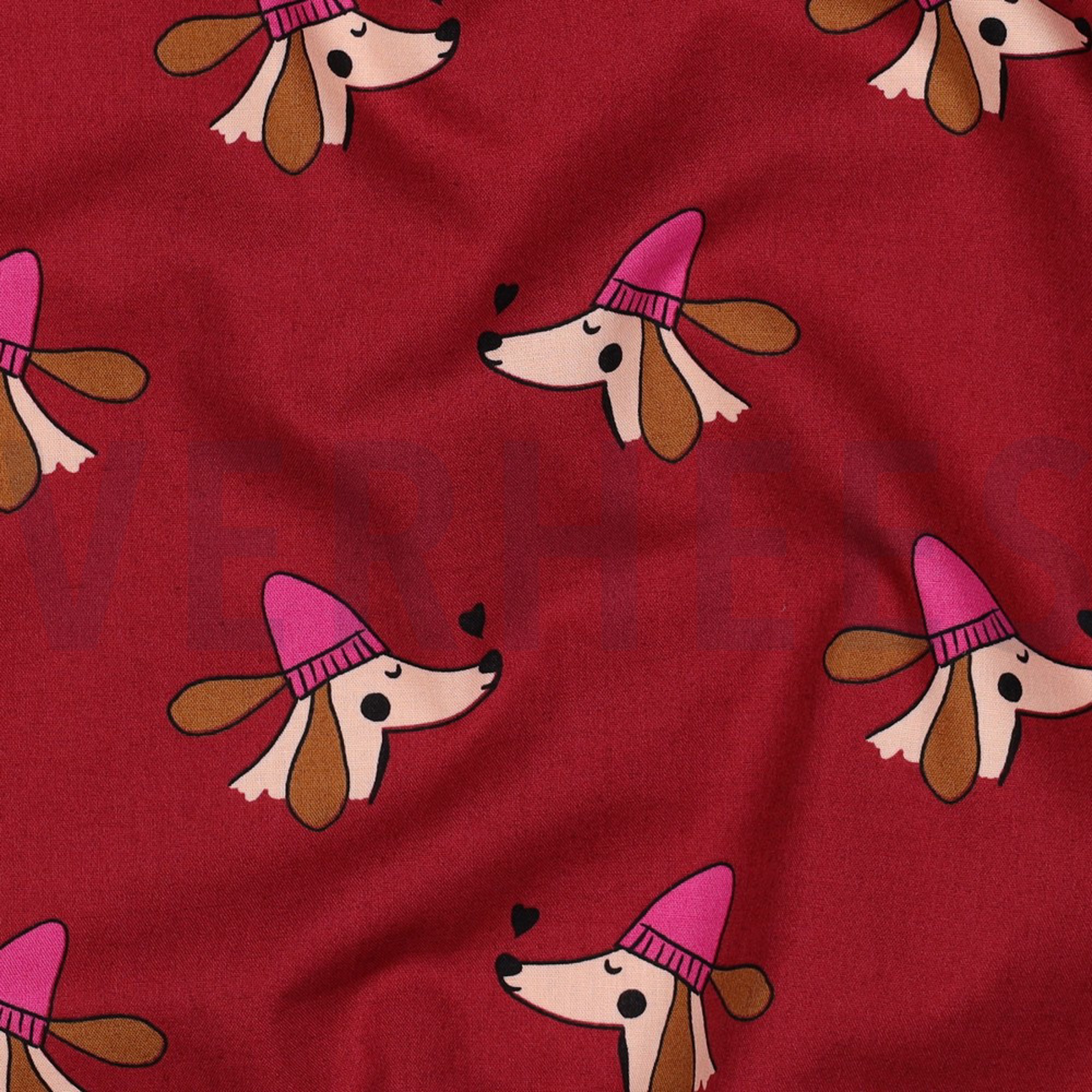 FINE POPLIN DOGS BORDEAUX (high resolution) #2