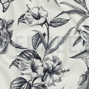 LINEN VISCOSE FLOWERS NAVY (thumbnail) #2