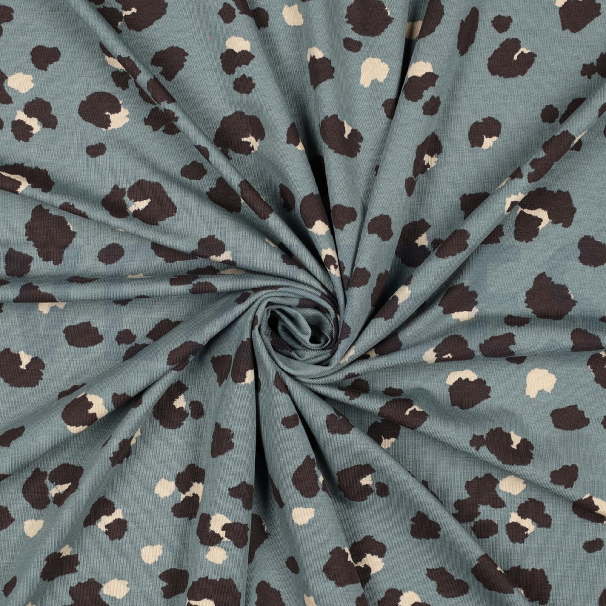 BAMBOO COTTON JERSEY ANIMAL PRINT BLUE SHADOW (high resolution) #2