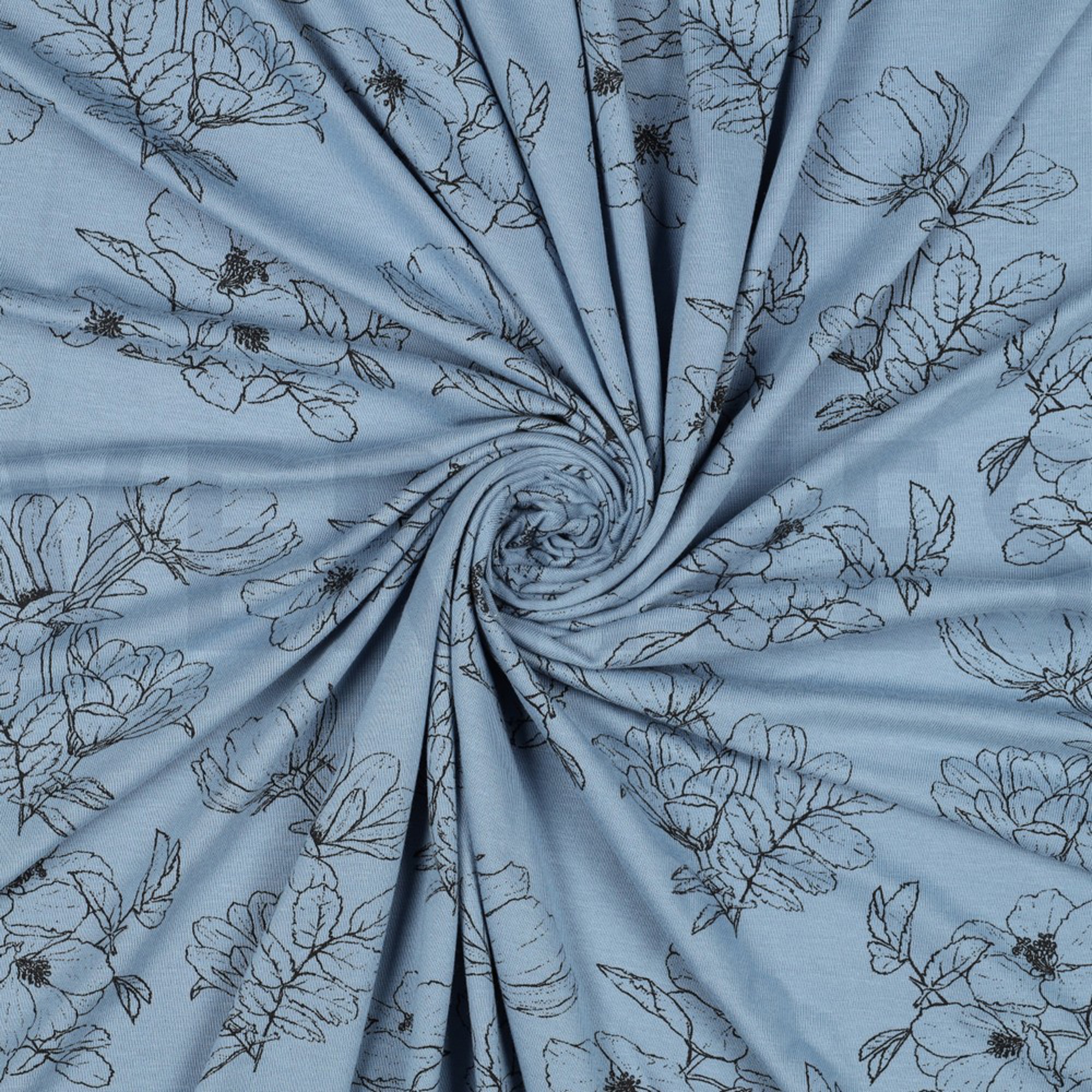 BAMBOO COTTON JERSEY FLOWERS JEANS (high resolution) #2