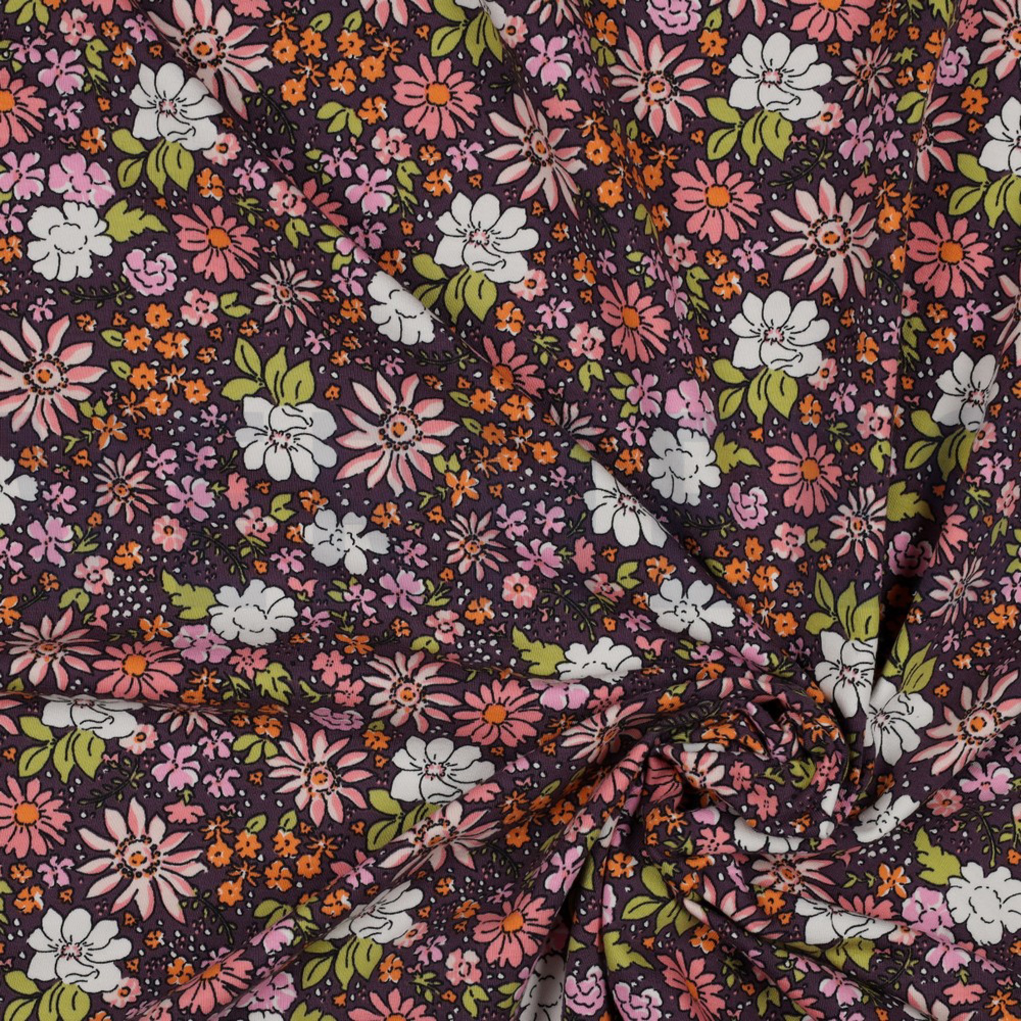 FRENCH TERRY FLOWERS DARK PURPLE (high resolution) #2