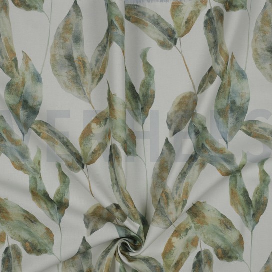 CANVAS DIGITAL BLÄTTER GEBROCHEN WEISS #7