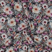 POPLIN DIGITAL FLOWERS NAVY (thumbnail) #2