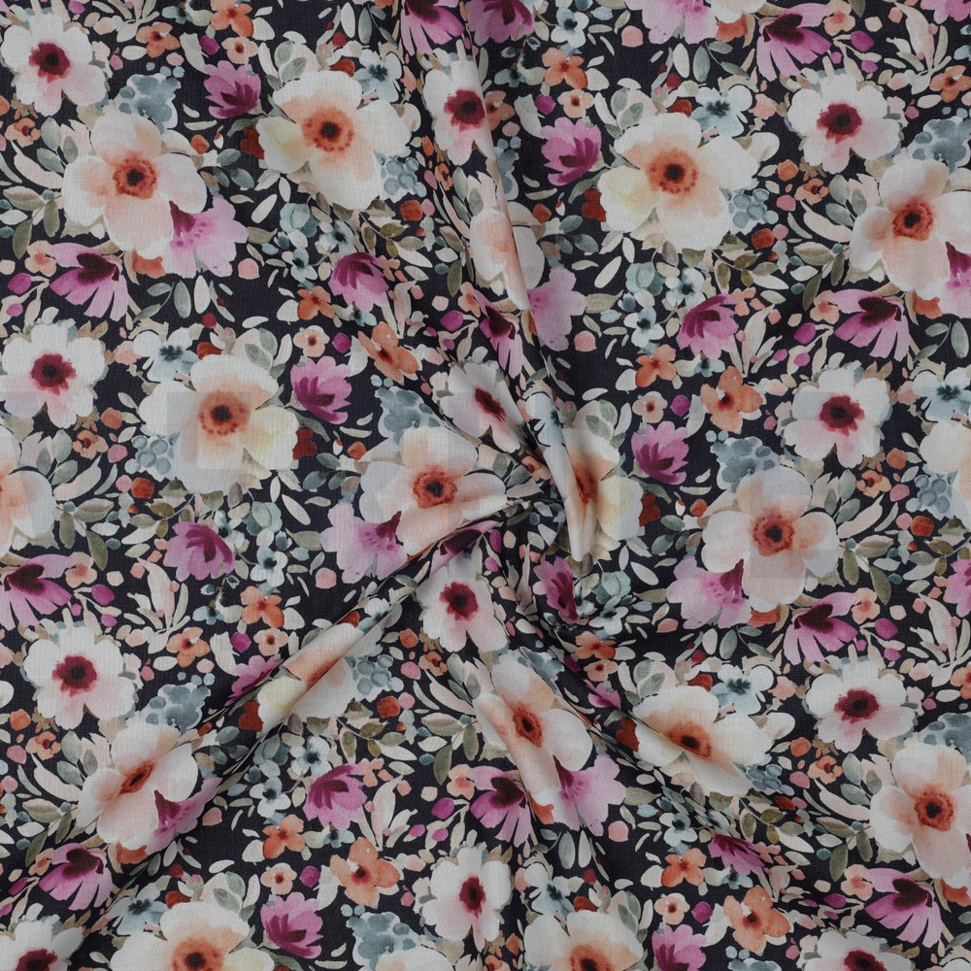 POPLIN DIGITAL FLOWERS NAVY (high resolution) #2