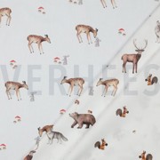 POPLIN DIGITAL FOREST ANIMALS WHITE (thumbnail) #2