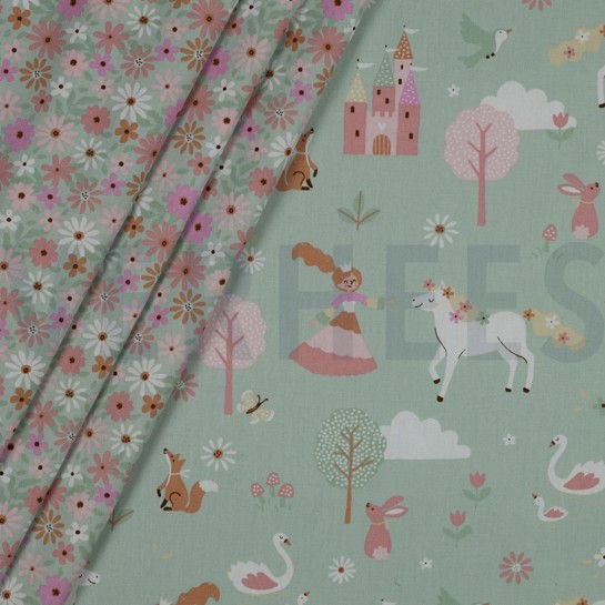 KATOENEN POPLIN KASTELEN LICHT MUNT #7