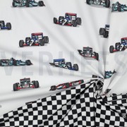 POPLIN RACING CARS WHITE (thumbnail) #2