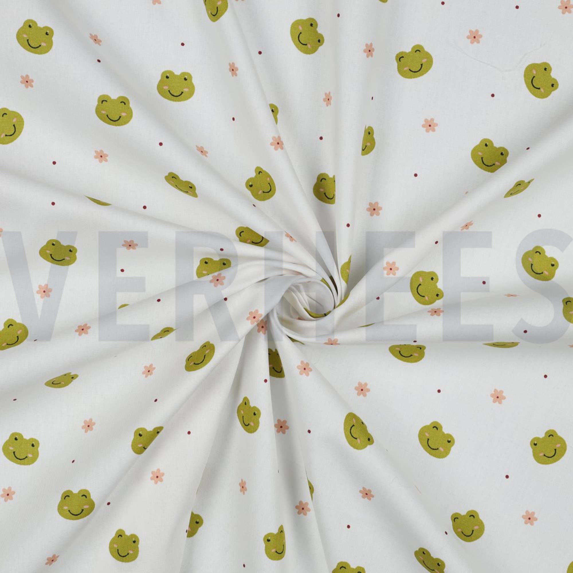 POPLIN GOTS FROGS WHITE (high resolution) #2