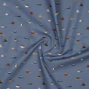POPLIN GOTS BOATS BLUE SHADOW (thumbnail) #2