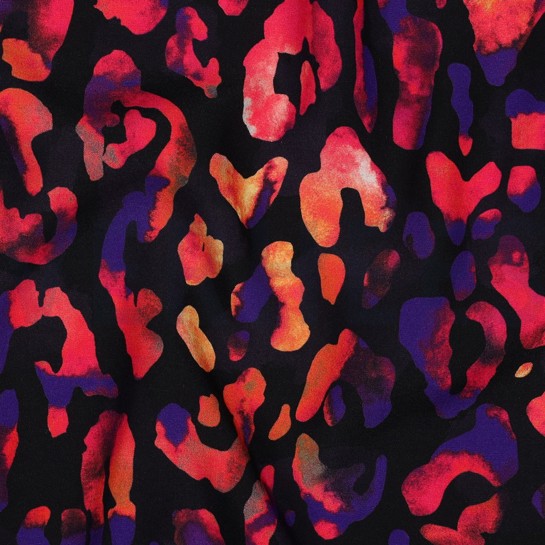 VISCOSE RADIANCE DIGITAL ANIMAL SKIN BLACK #7