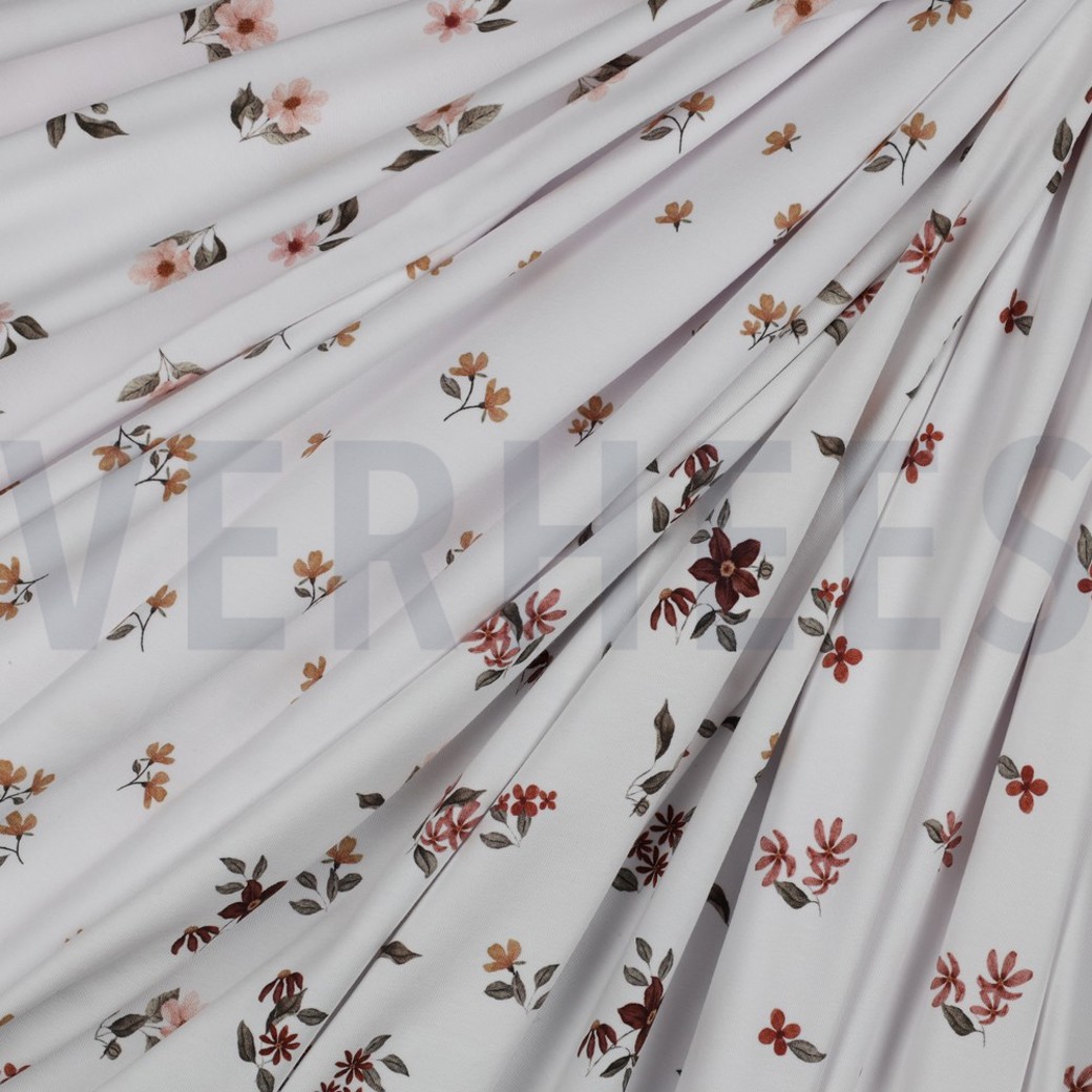 JERSEY DIGITAL GOTS FLOWERS WHITE #2