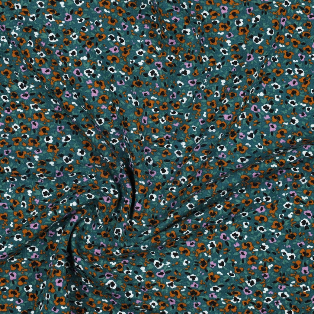 SOFT SWEAT SMALL FLOWERS PETROL #2